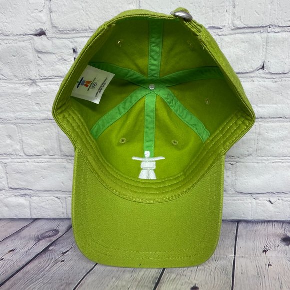 Vancouver 2010 Hat Cap Strap Back Lime Green Embroidered Official Merchandise - Picture 7 of 11